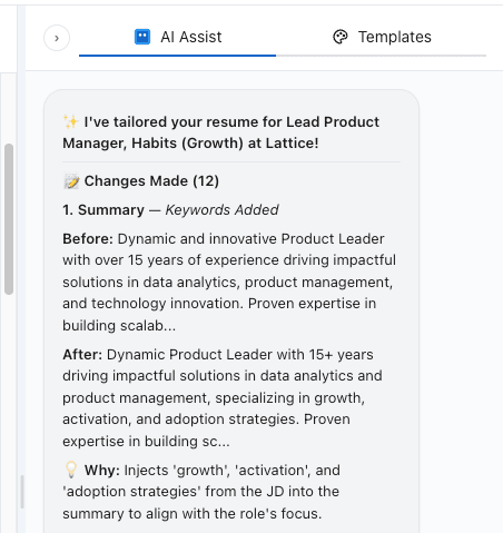 AI Tailor Resume